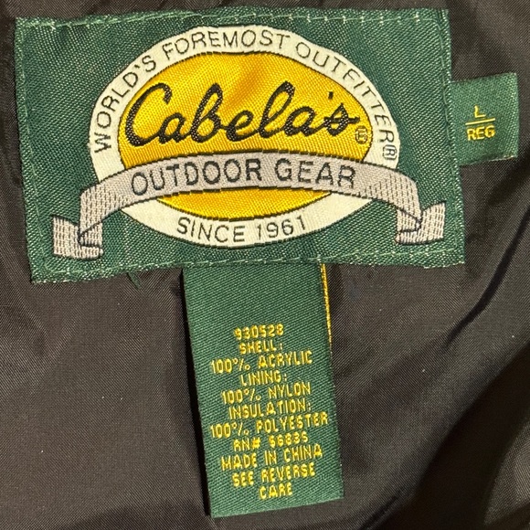 Cabela’s Blaze Orange Camouflage Jacket Coat Insulated Hunting Camo Men’s L - Picture 3 of 12